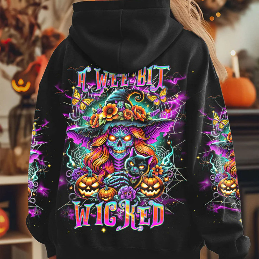 A Wee Bit Wicked Halloween Hoodie Good Mother’s Day Hoodie Gift For Wife