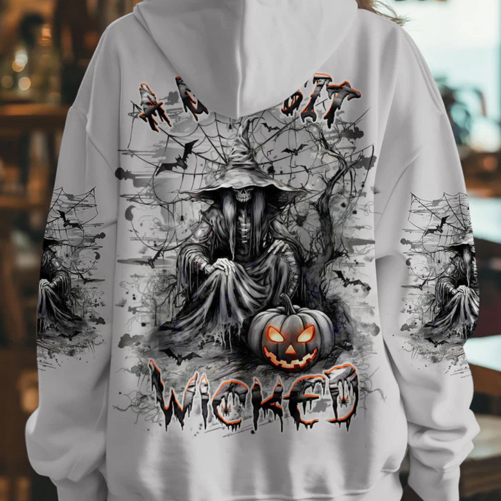A Wee Bit Wicked Halloween Hoodie Skull Hoodie Unique Gifts For Mom