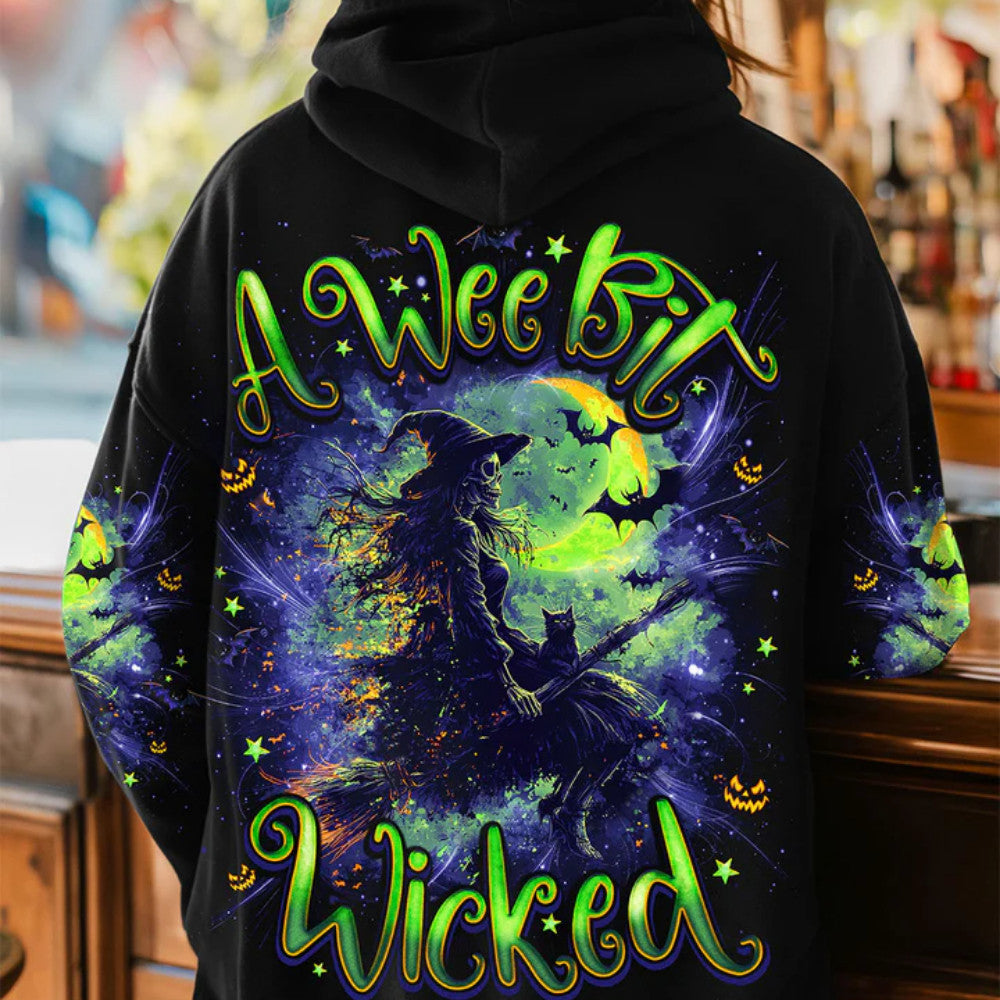 A Wee Bit Wicked Halloween Hoodie Skull Hoodie Meaningful Gifts For Mom