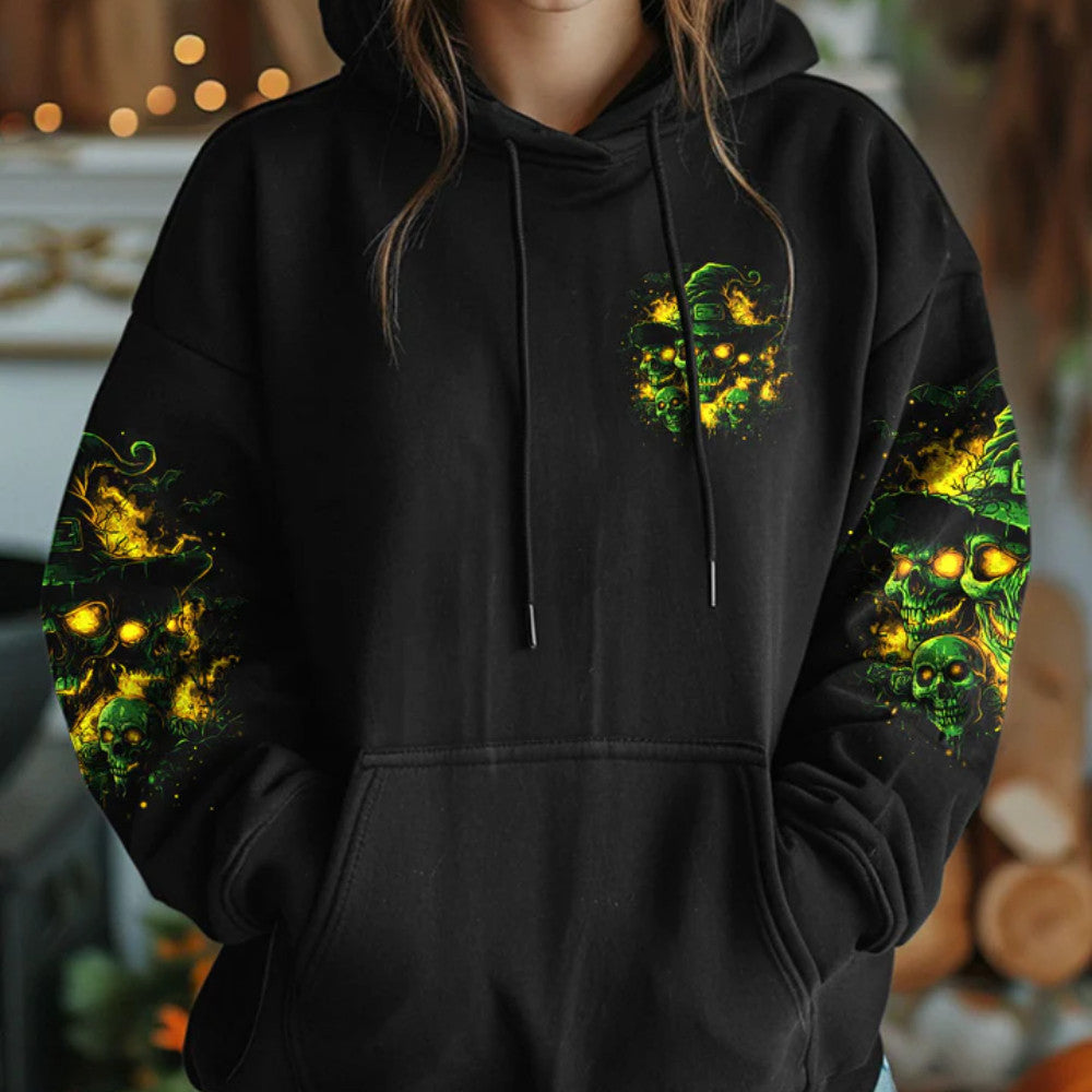 A Wee Bit Wicked Halloween Hoodie Mother’s Day Merch Skull Themed Gifts