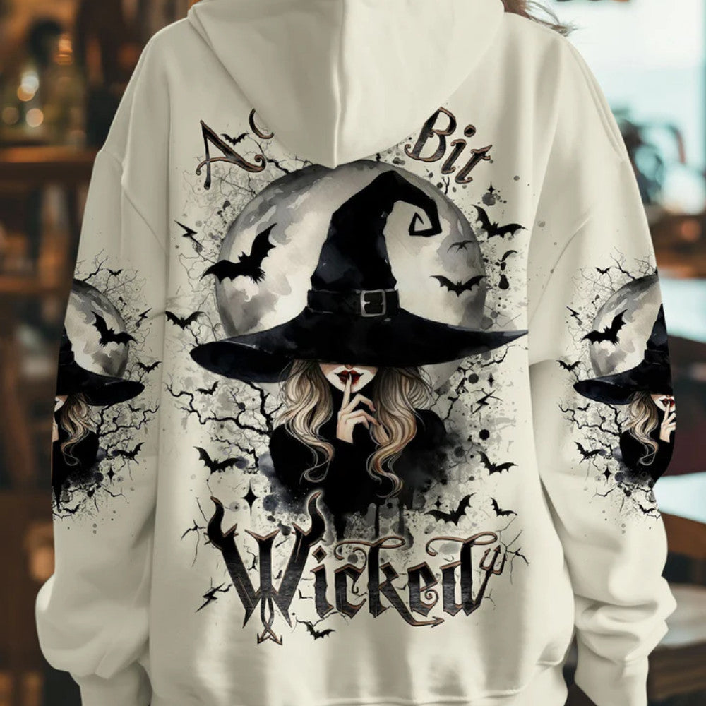 A Wee Bit Wicked Halloween Hoodie Mother’s Day Merch Skull Gifts For Men